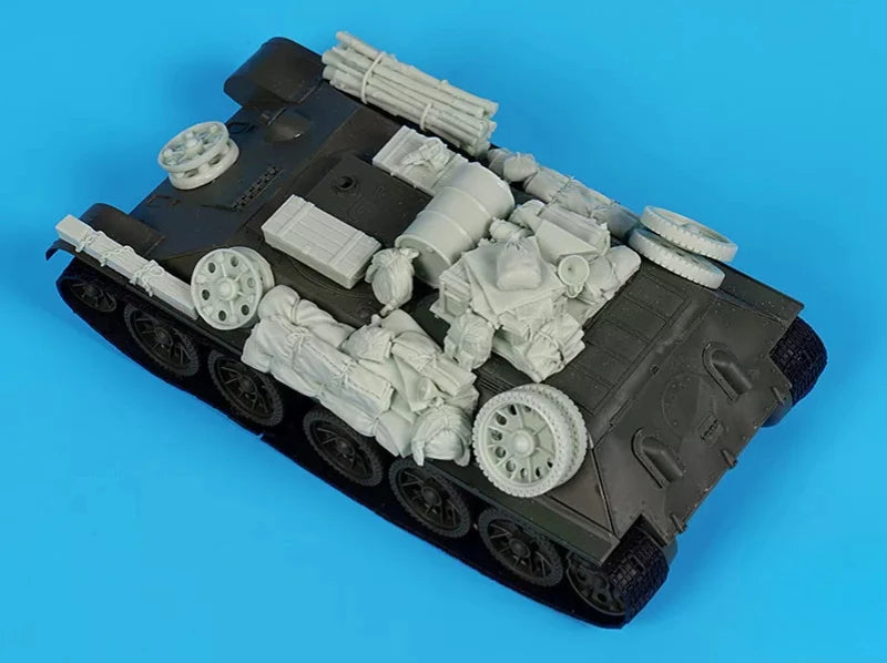 1/35 WWII Soviet T-34T Tank Recovery Vehicle, Resin Model Vehicle Kit, Unassembled and Unpainted