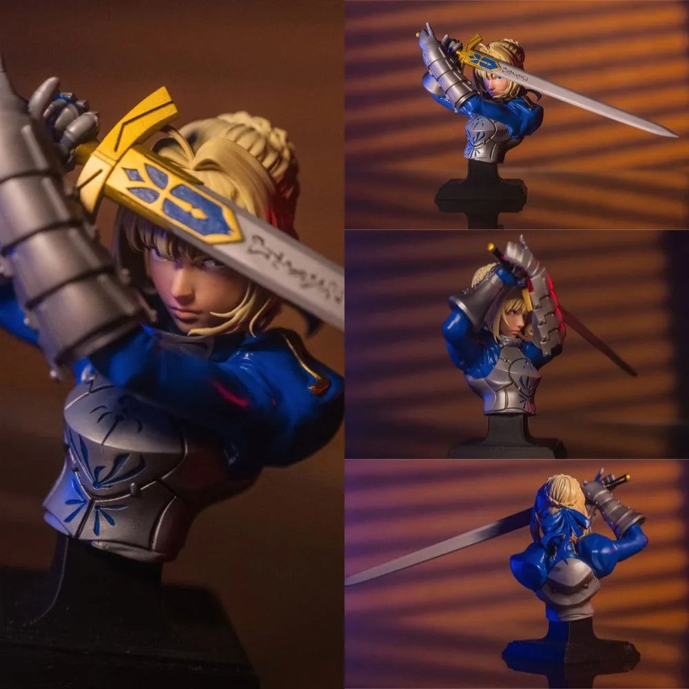 100mm Saber, Resin Model Bust Kit, Anime Theme, Unassembled and Unpainted