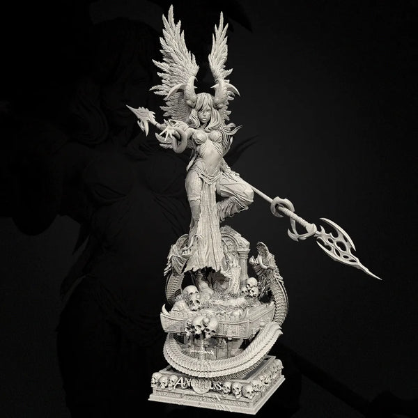 110mm Demonic Warrior, Resin Model Figure Kit, Fantasy Theme, Unassembled and Unpainted