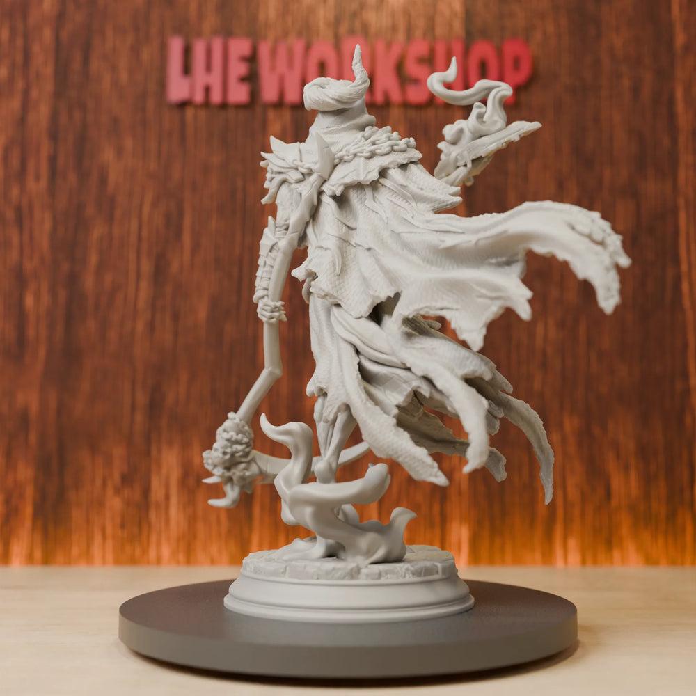 75mm Undead Lich, Resin Model Figure Kit, Fantasy Theme, Unassembled and Unpainted