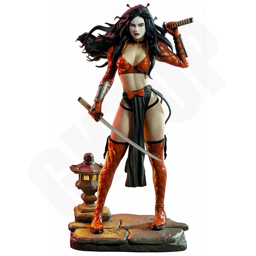 Katana Warrior, Resin Model Figure Kit, Fantasy Theme, Unassembled and Unpainted