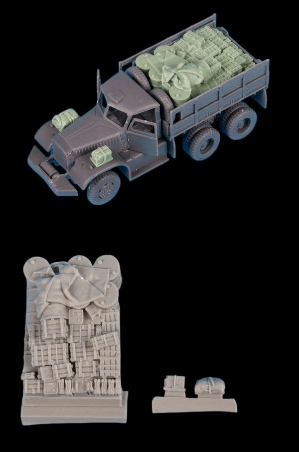 1/72 WWII German T 968 Cargo Truck, Resin Model Vehicle Kit, Unassembled and Unpainted