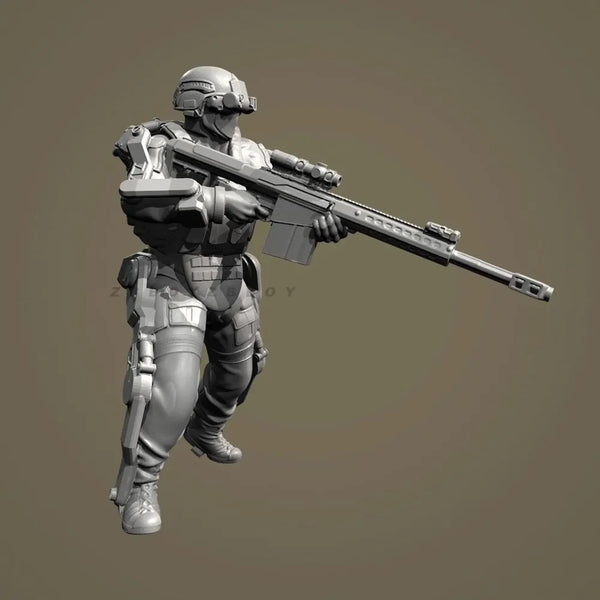 50mm Modern Tactical Combat Soldier, 5 Figures, Resin Model Figure Kit, Unassembled and Unpainted