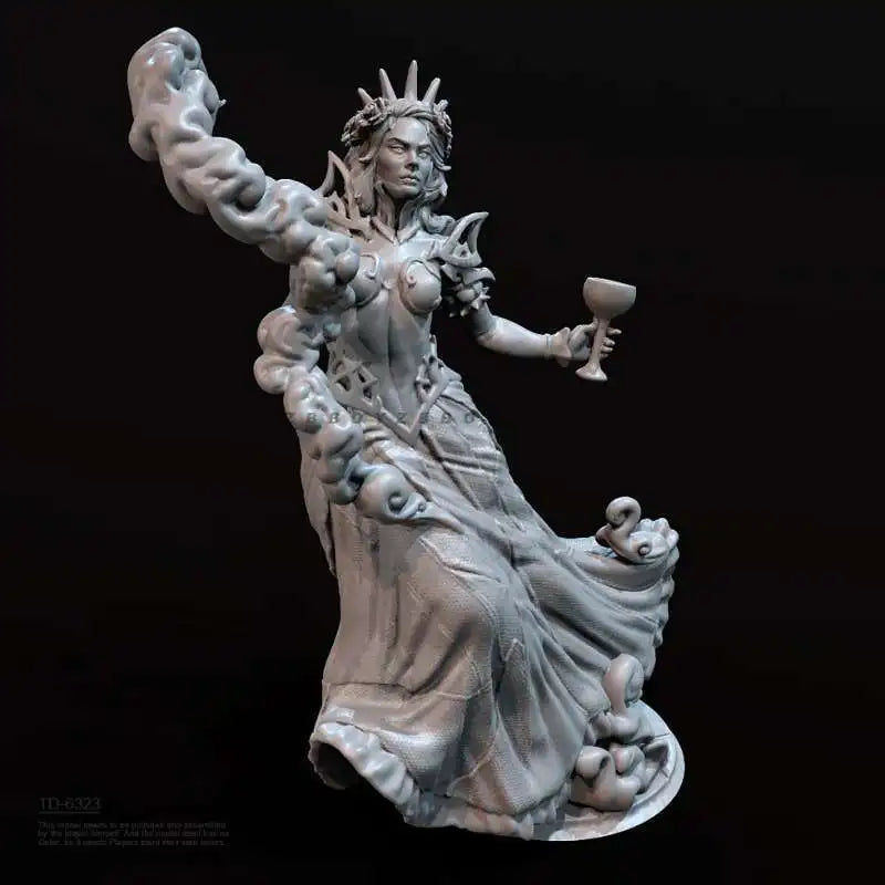 75mm Queen Sorceress, Resin Model Figure Kit, Fantasy Theme, Unassembled and Unpainted