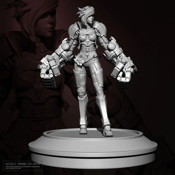 Modern Mechanized Armored Soldier, Resin Model Figure Kit, Unassembled and Unpainted