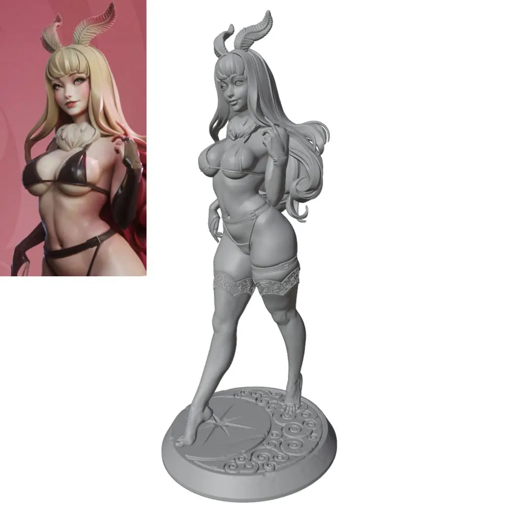 75mm Succubus, Resin Model Figure Kit, Fantasy Theme, Unassembled and Unpainted