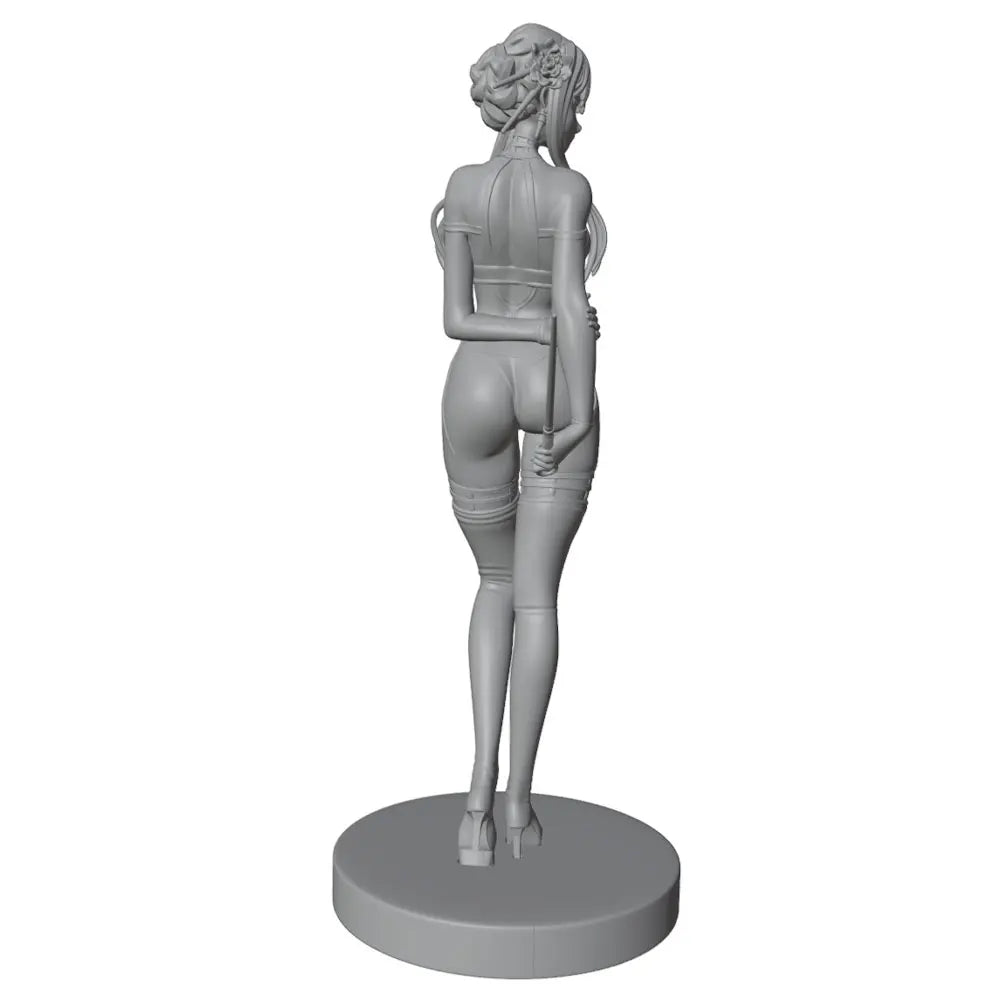 75mm Anime Warrior Woman, Resin Model Figure Kit, Unassembled and Unpainted