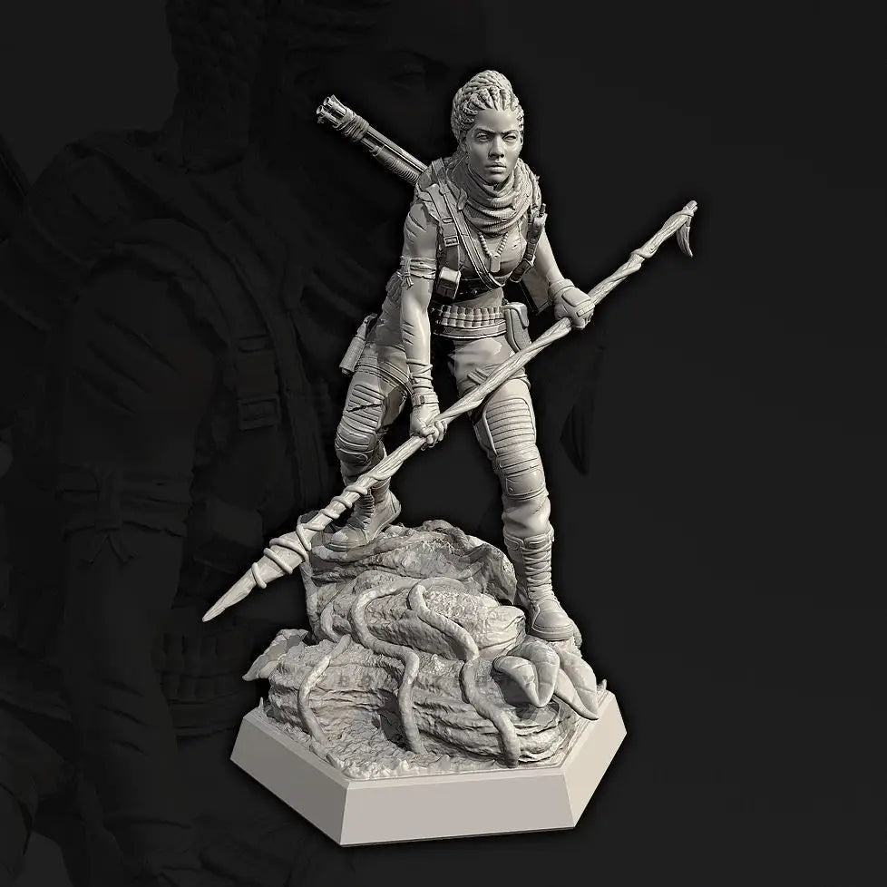 75mm Forest Hunter Ranger, Resin Model Figure Kit, Fantasy Theme, Unassembled and Unpainted