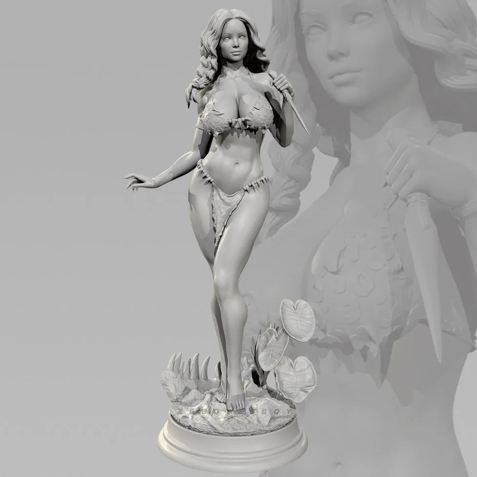 50mm Fantasy Pinup, Resin Model Figure Kit, Unassembled and Unpainted