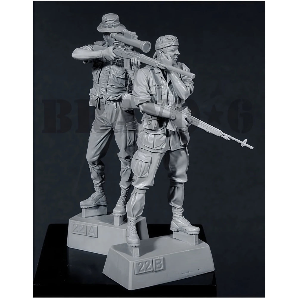 1/35 Vietnam War U.S. Army Sniper and Spotter Team, 2 Figures, Resin Model Figure Kit, Unassembled and Unpainted