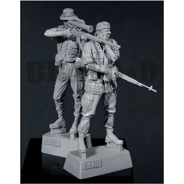 1/35 Vietnam War U.S. Army Sniper and Spotter Team, 2 Figures, Resin Model Figure Kit, Unassembled and Unpainted