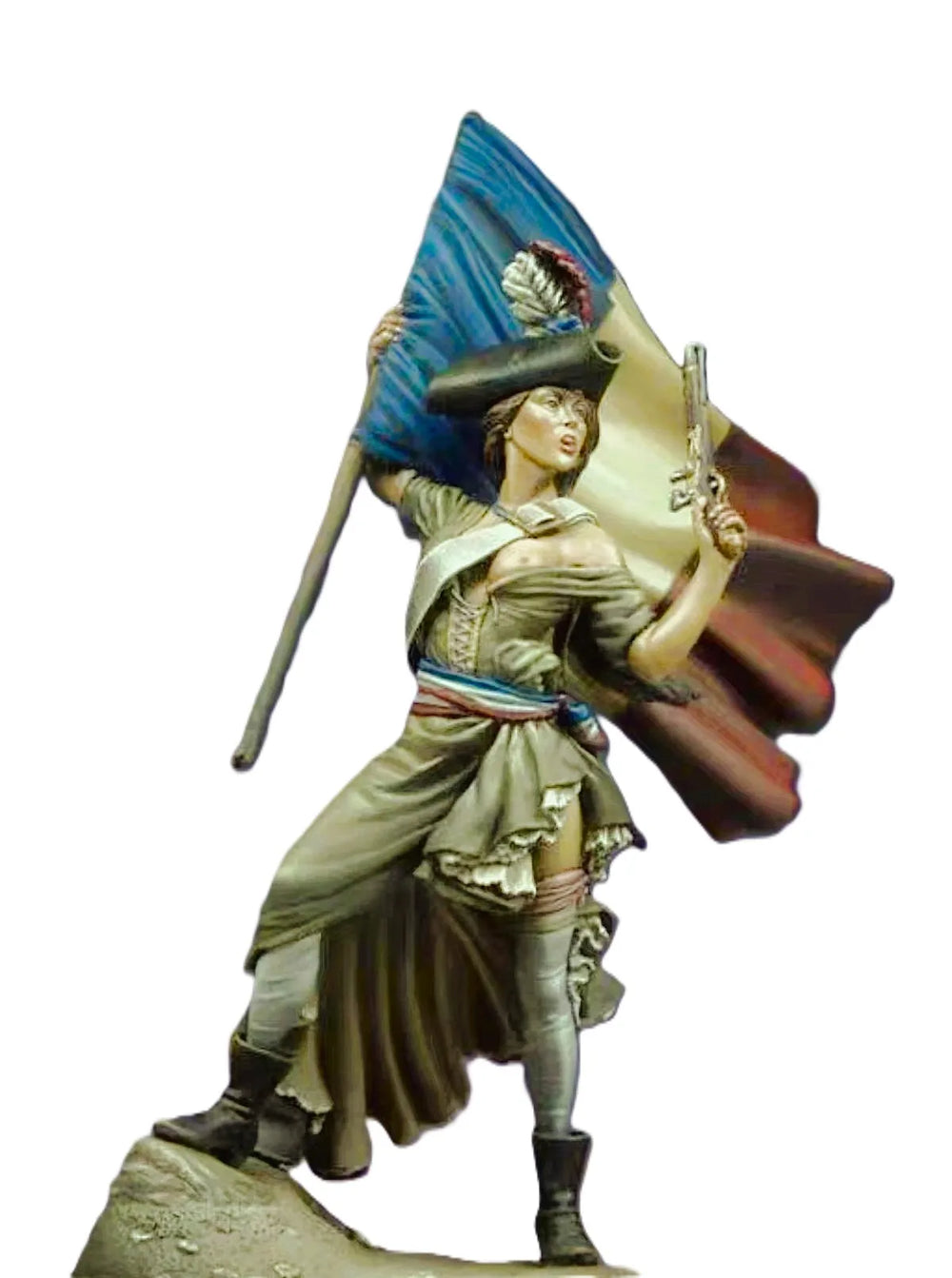 1/24 Napoleonic Female Warrior, Resin Model Figure Kit, Unassembled and Unpainted