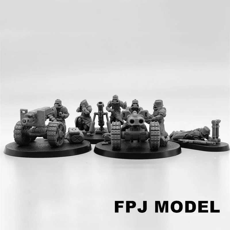 28mm Guard Decimators Squad, 48 Figures, Resin Model Figure Kit, Sci-Fi Theme, Unassembled and Unpainted