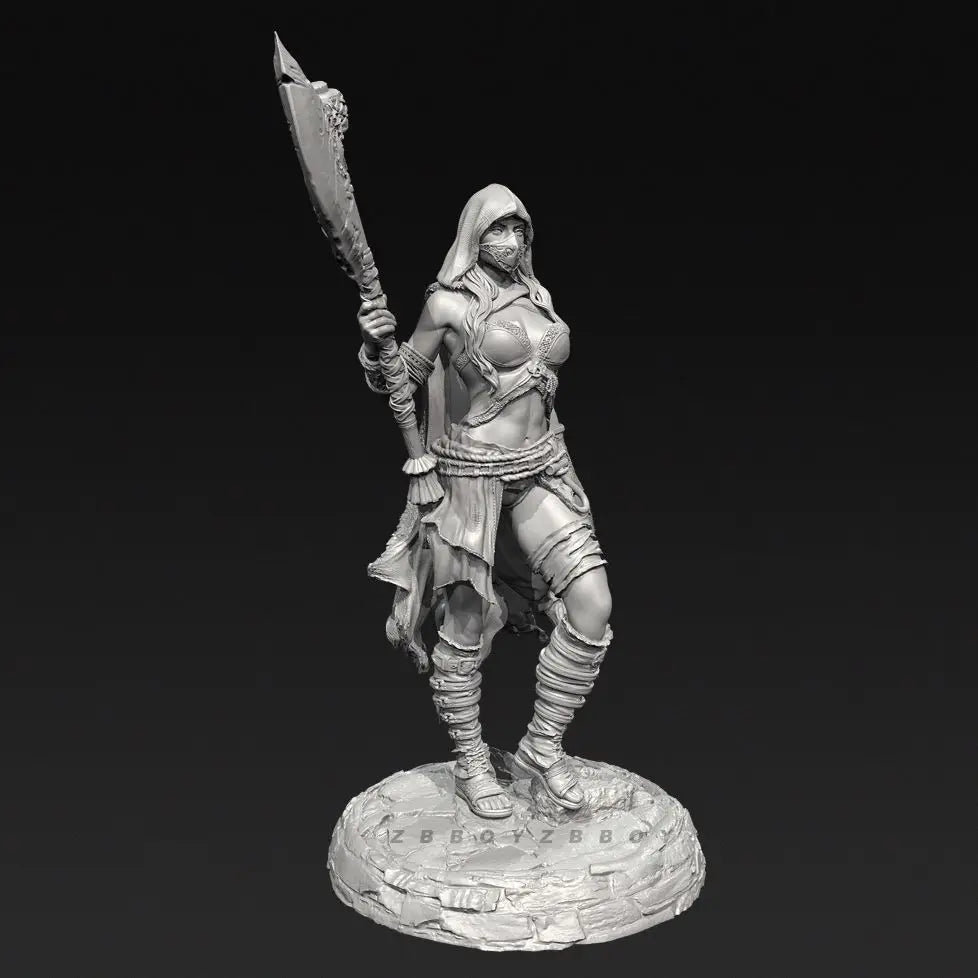 90mm Tribal Female Chief, Resin Model Figure Kit, Fantasy Theme, Unassembled and Unpainted