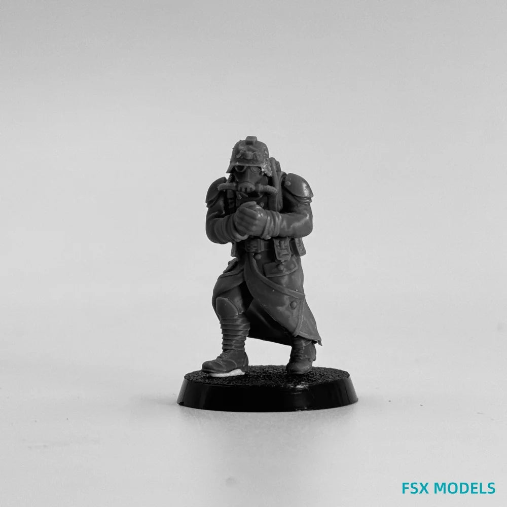 32mm Grim Guard Battlefront, 12 Figures, Resin Model Figure Kit, Fantasy Theme, Unassembled and Unpainted