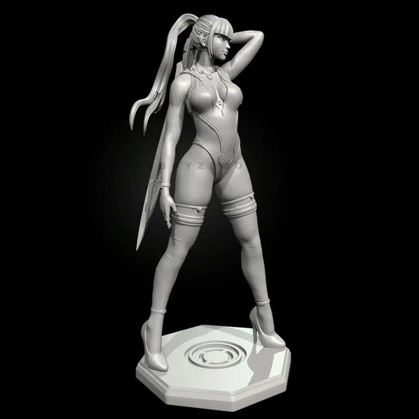 38mm Female Warrior Knight, Resin Model Figure Kit, Anime Theme, Unassembled and Unpainted