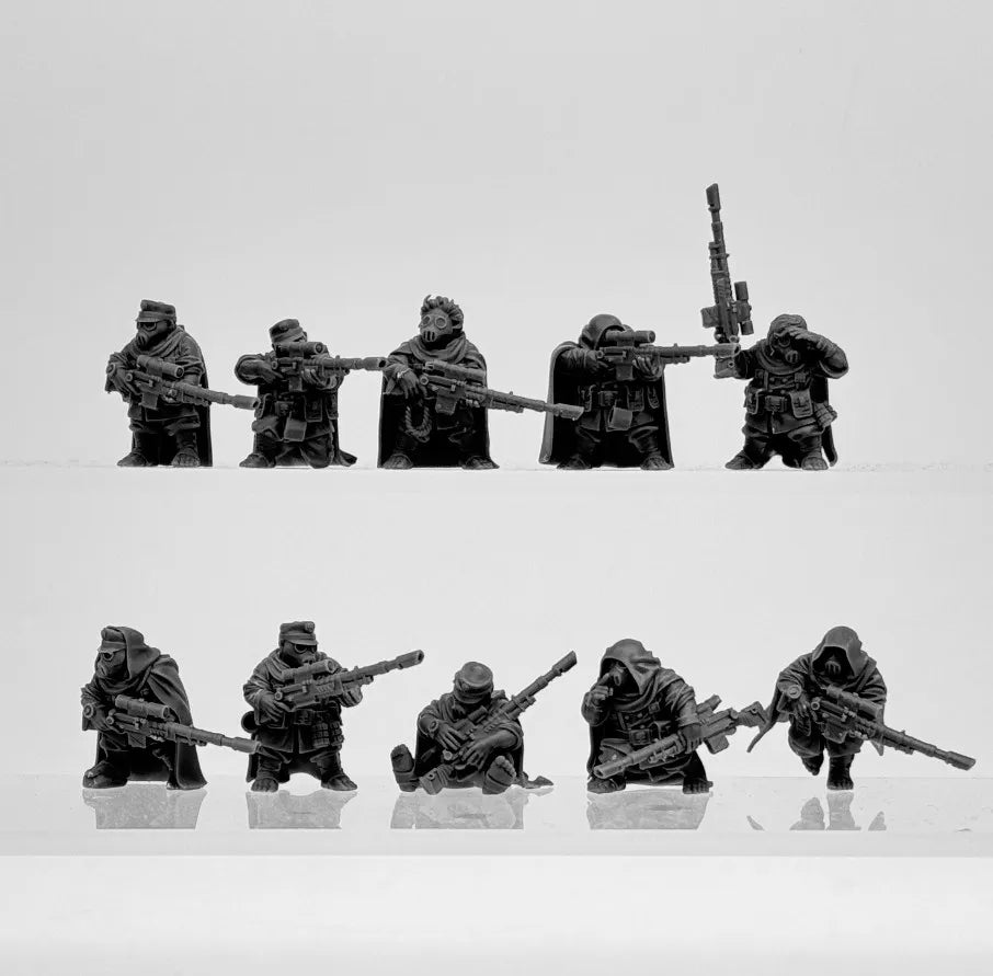 28mm Grim Guard Skulldarts, 35 Figures, Resin Model Figure Kit, Sci-Fi Theme, Unassembled and Unpainted