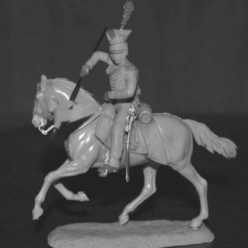 1/32 Napoleonic Cavalry Guards with Lances, 2 Figures, Resin Model Figure Kit, Unassembled and Unpainted
