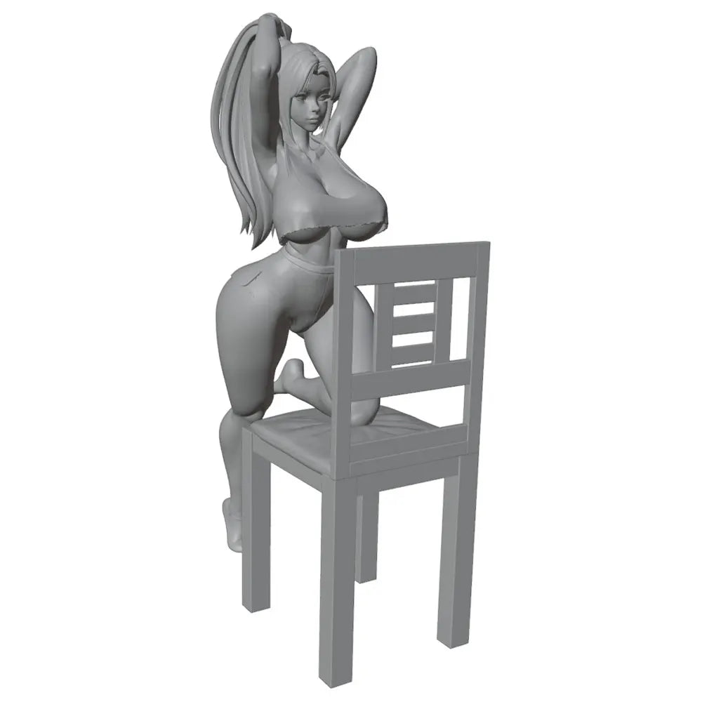 75mm Long-Haired Woman, Resin Model Figure Kit, Unassembled and Unpainted