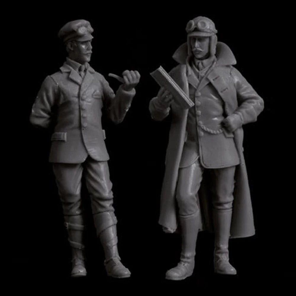 1/35 WWII Motorcyclists Set, 2 Figures, Resin Model Figure Kit, Unassembled and Unpainted