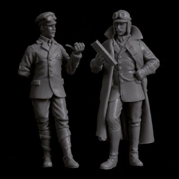 1/35 WWII Motorcyclists Set, 2 Figures, Resin Model Figure Kit, Unassembled and Unpainted