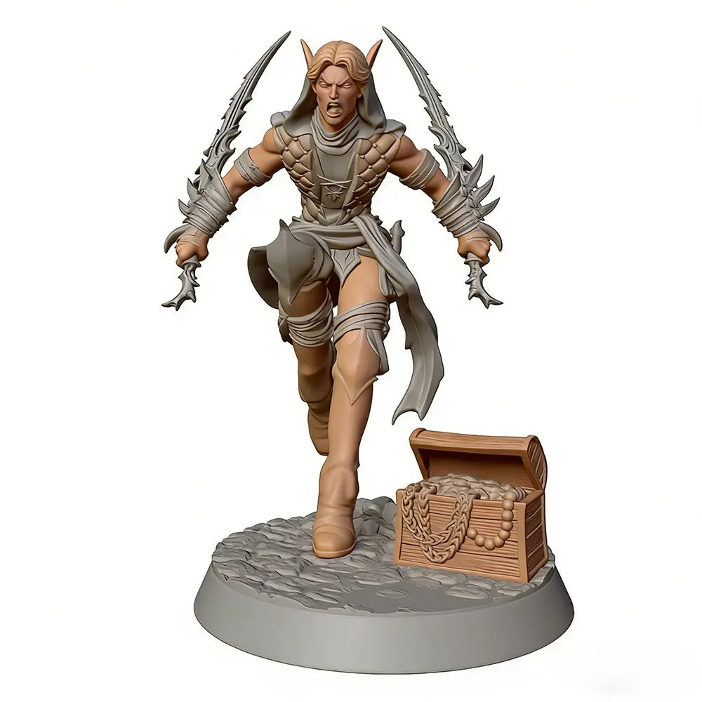 1/24 1/24 Demonic Assassin, Resin Model Figure Kit, Fantasy Theme, Unassembled and Unpainted