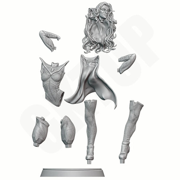 1/24 Pin-up Masked Warrior, Resin Model Figure Kit, Unassembled and Unpainted