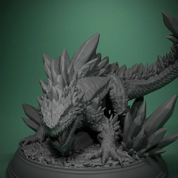 45mm Crystal Lizard, Resin Model Creature Kit, Fantasy Theme, Unassembled and Unpainted