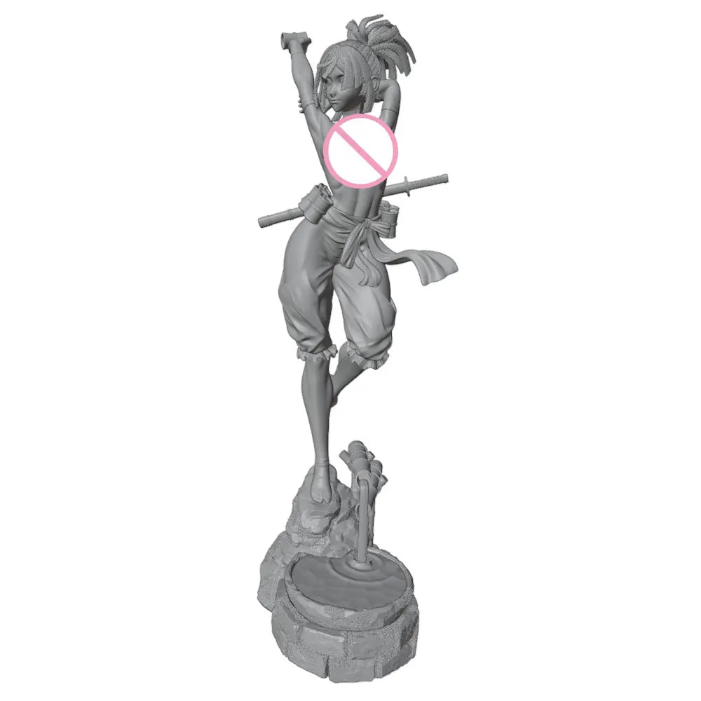 1/24 Anime Swordmaster, Resin Model Figure Kit, Anime Theme, Unassembled and Unpainted