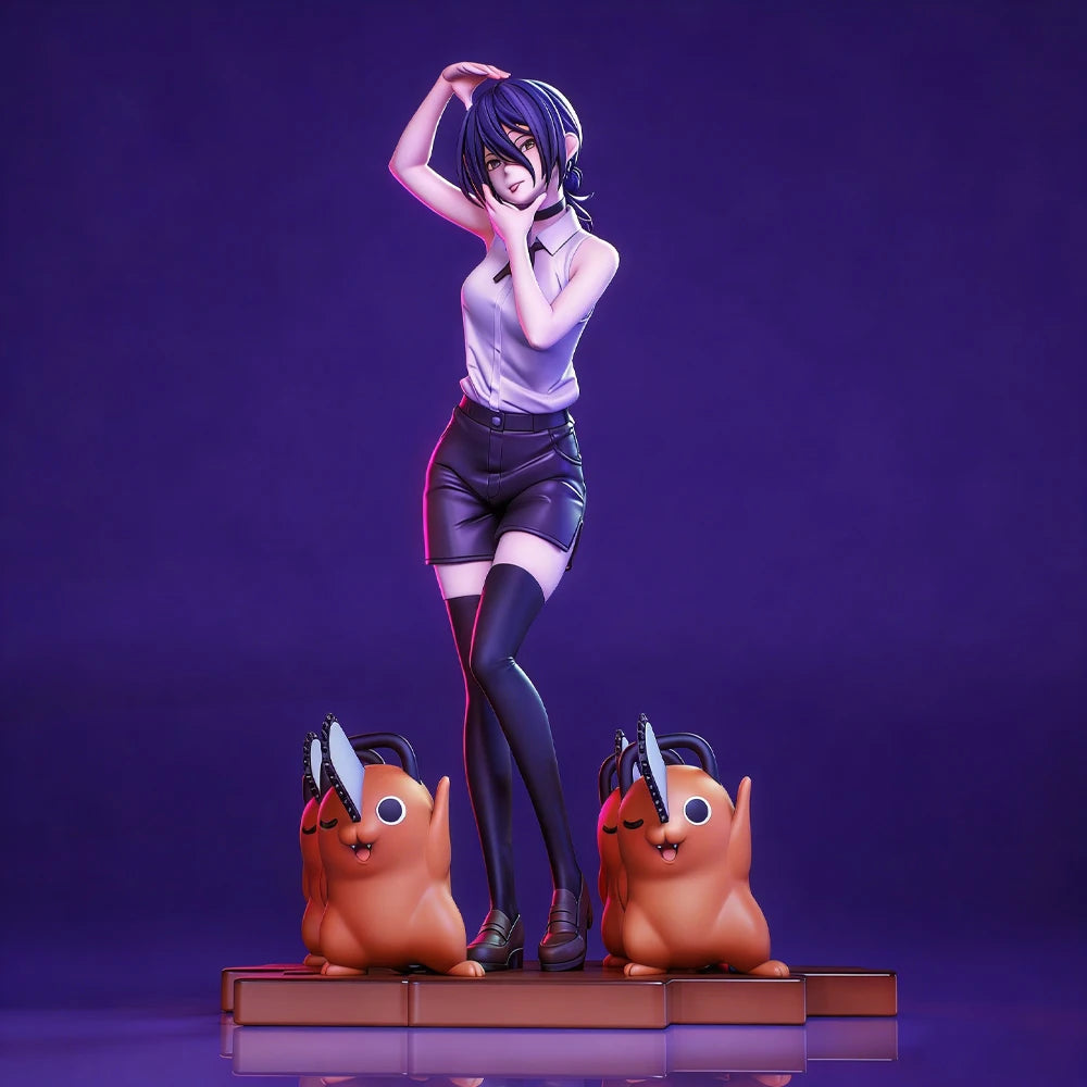 1/24 Girl with Companion, Resin Model Figure Kit, Anime Theme, Unassembled and Unpainted