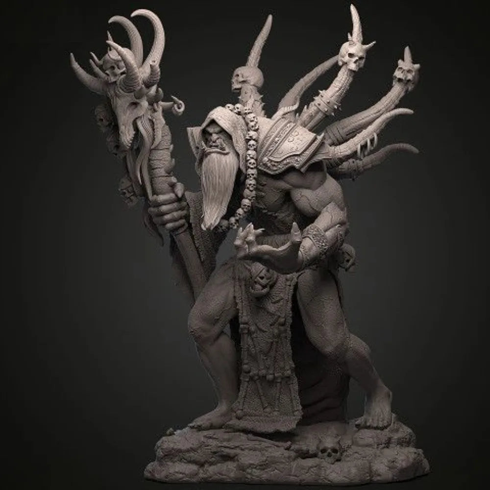 230mm Demonic Daemon, Resin Model Figure Kit, Fantasy Theme, Unassembled and Unpainted