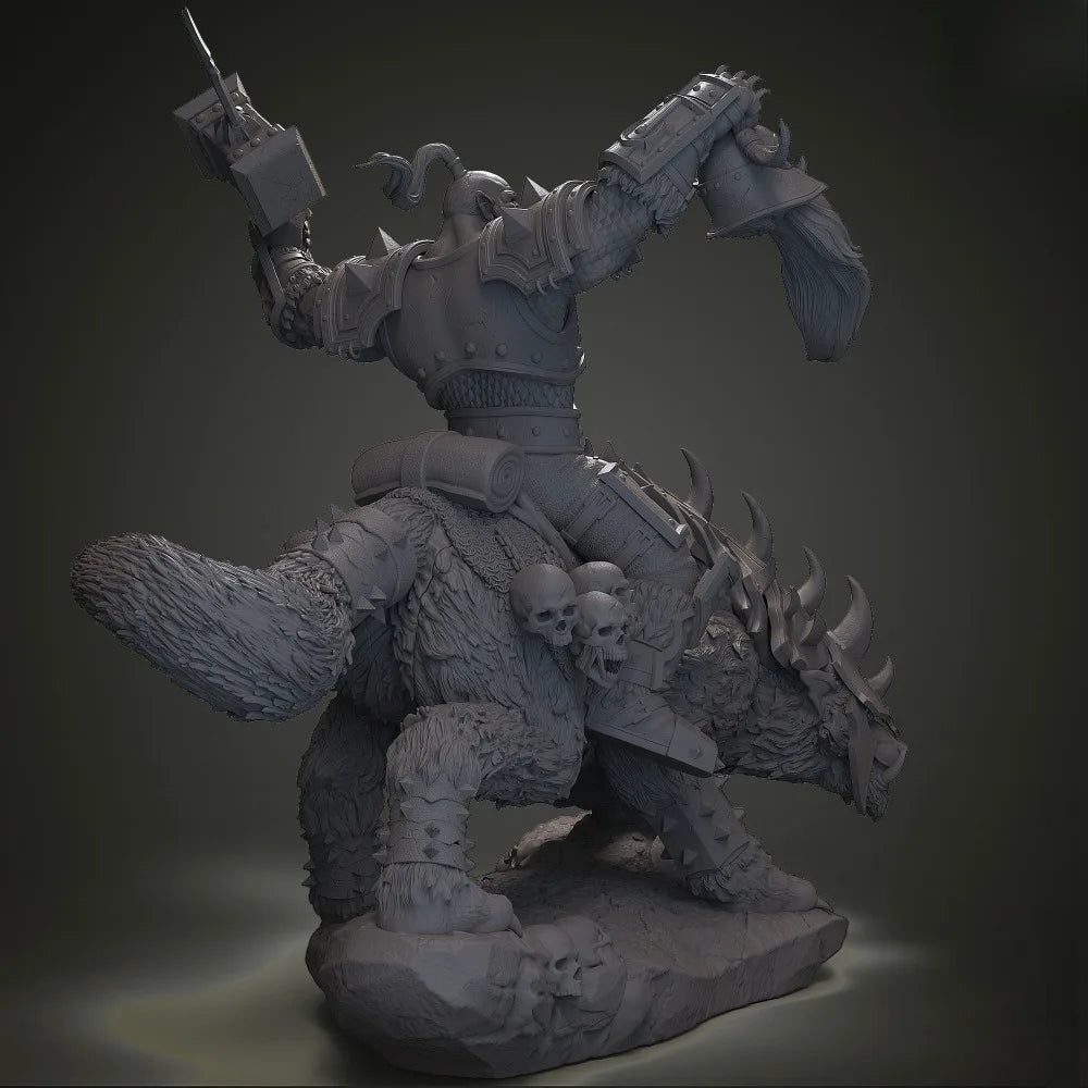 210mm Ogream Ruin Hammer, Resin Model Figure Kit, Fantasy Theme, Unassembled and Unpainted