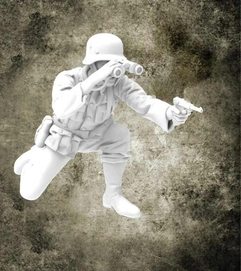 1/35 WWII German Artillery Spotter, Resin Model Figure Kit, Unassembled and Unpainted
