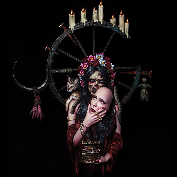 1/10 Dark Fantasy Gothic Vampire, Resin Model Bust Kit, Fantasy Theme, Unassembled and Unpainted