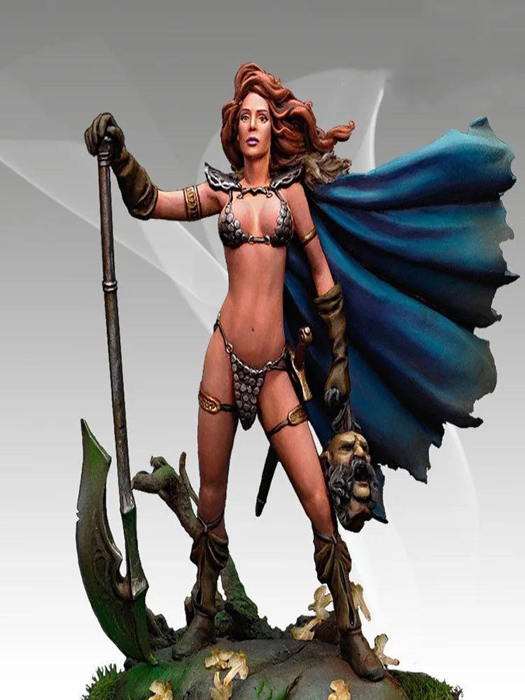 1/32 Fantasy Warrior Huntress, Resin Model Figure Kit, Unassembled and Unpainted