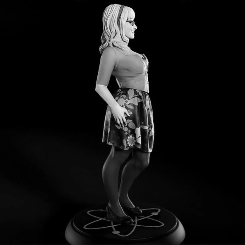 1/24 Vintage Waitress, Resin Model Figure Kit, Unassembled and Unpainted