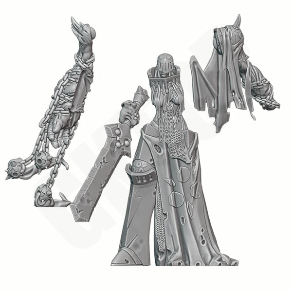 1/24 Dark Lady Knight, Resin Model Figure Kit, Fantasy Theme, Unassembled and Unpainted