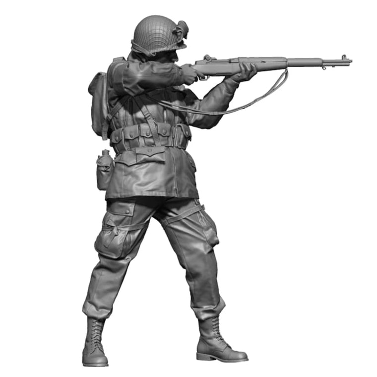 1/16 WWII U.S. Soldier 1944, Resin Model Figure Kit, Unassembled and Unpainted