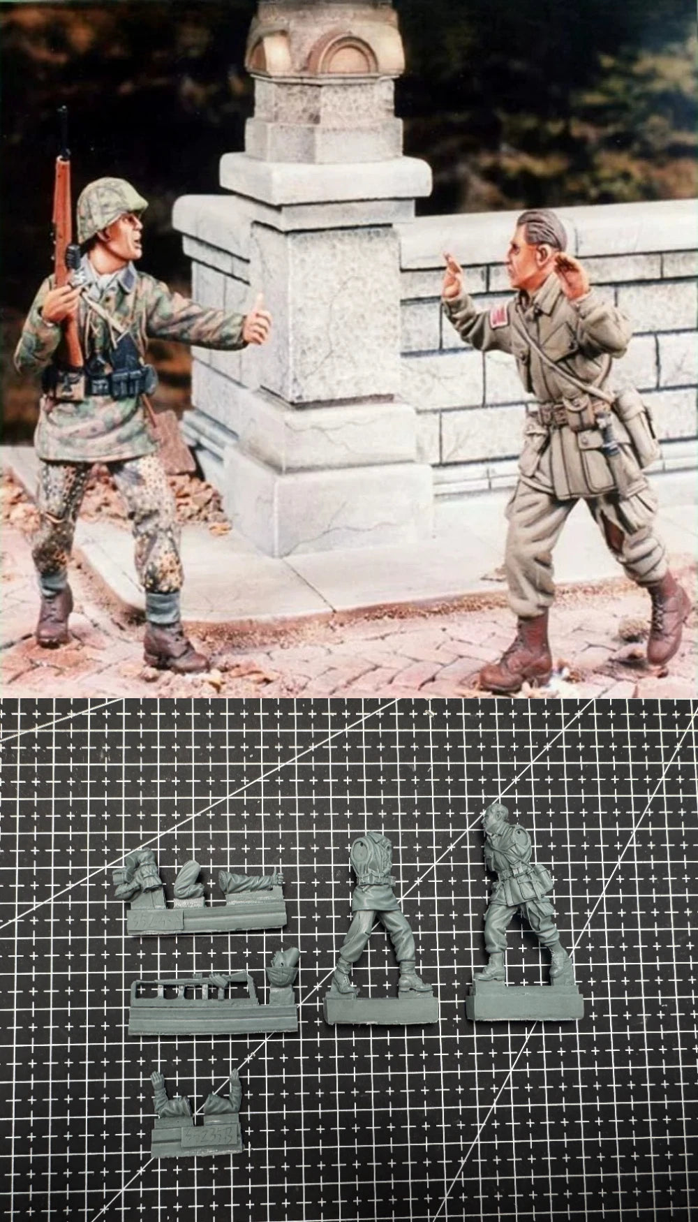 1/35 Modern Street Combat Team, 3 Figures, Resin Model Figure Kit, Unassembled and Unpainted