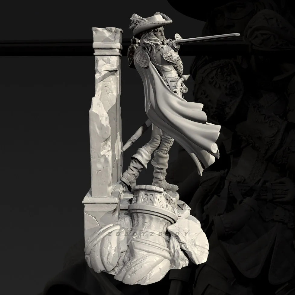 90mm American Civil War American Revolutionary Soldier, Resin Model Figure Kit, Unassembled and Unpainted