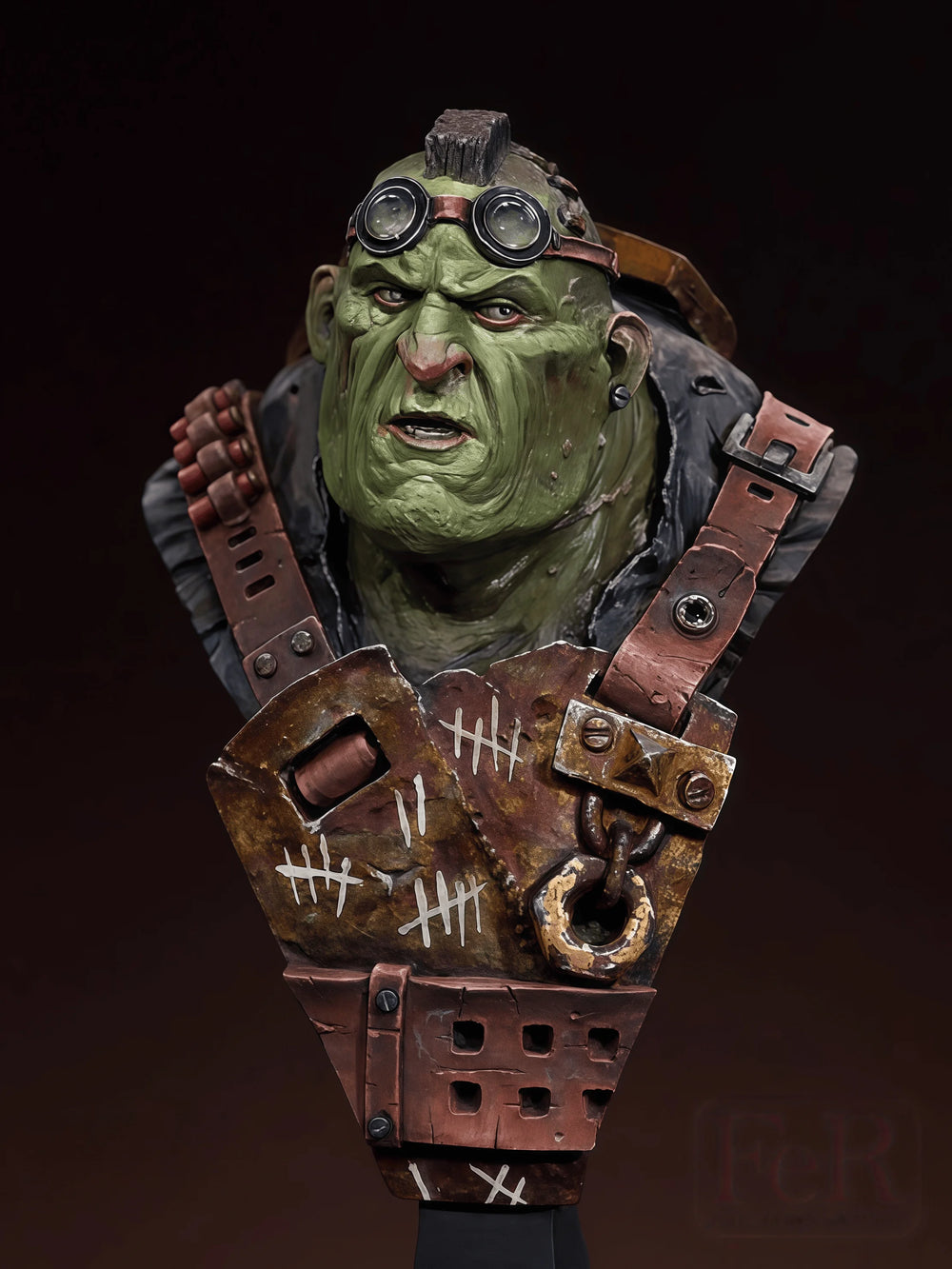 1/16 Mechanized Character, Resin Model Bust Kit, Sci-Fi Theme, Unassembled and Unpainted