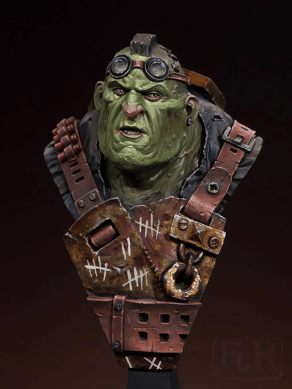 1/16 Mechanized Character, Resin Model Bust Kit, Sci-Fi Theme, Unassembled and Unpainted