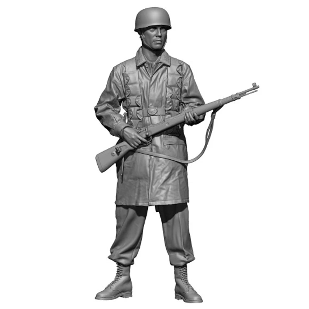 1/35 WWII German Rifleman in Field Parka, Resin Model Figure Kit, Unassembled and Unpainted