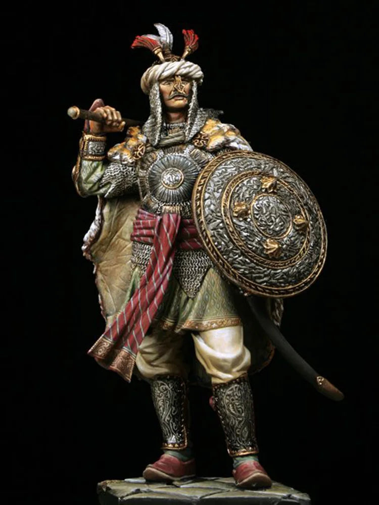 75mm Ancient Mughal Warrior, Resin Model Figure Kit, Unassembled and Unpainted