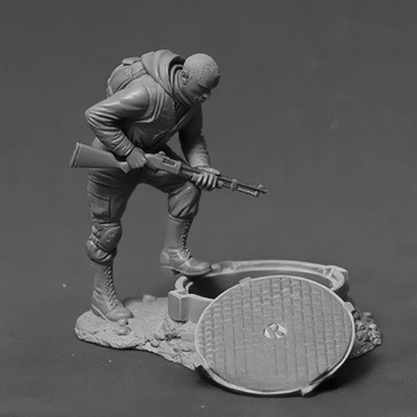 54mm WWI Scout with Rifle, Resin Model Figure Kit, Unassembled and Unpainted