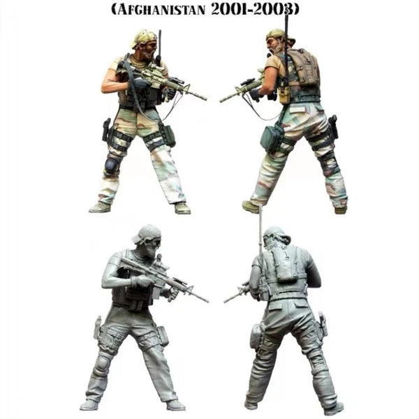 1/35 Modern Afghanistan Soldiers, 4 Figures, Resin Model Figure Kit, Unassembled and Unpainted