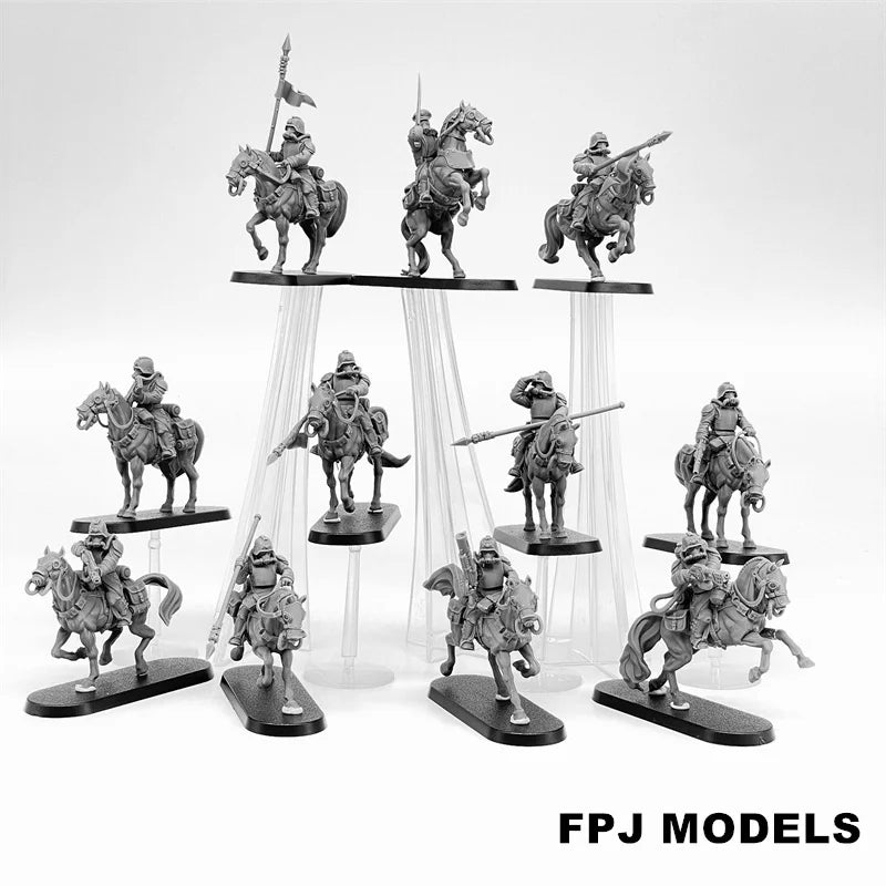 28mm Napoleonic Guard Cavalry, 16 Figures, Resin Model Figure Kit, Unassembled and Unpainted