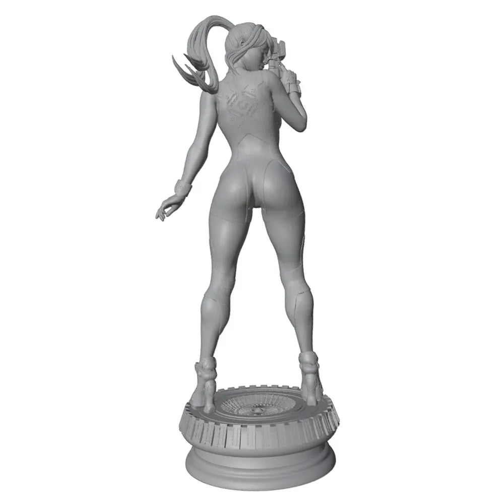 1/24 Female Commando with Rifle and Gadget, Resin Model Figure Kit, Sci-Fi Theme, Unassembled and Unpainted