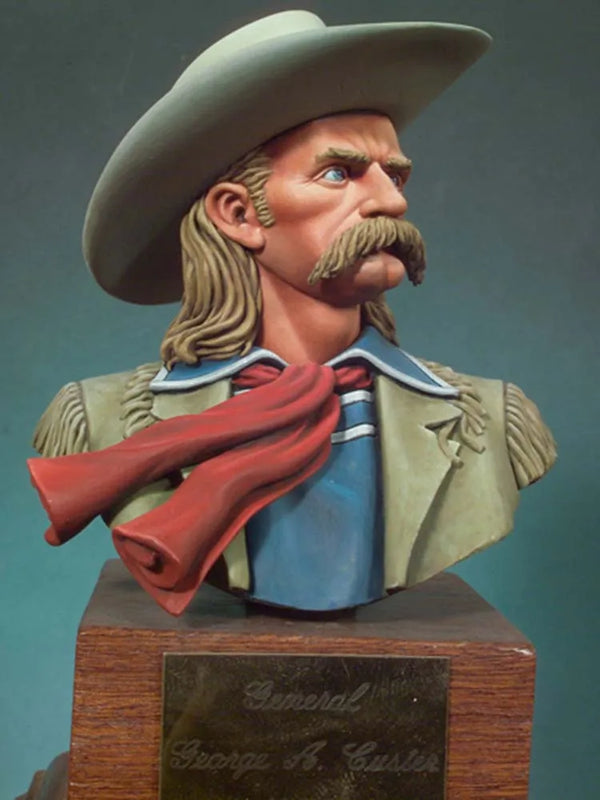 1/10 American Civil War Western Cavalry Officer, Resin Model Bust Kit, Unassembled and Unpainted