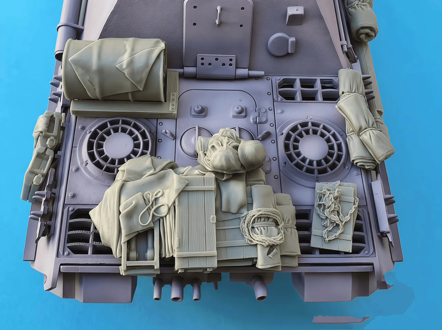 Tank Modification Detail Parts Sprue 1/35 Resin Kit - resin model view 2
